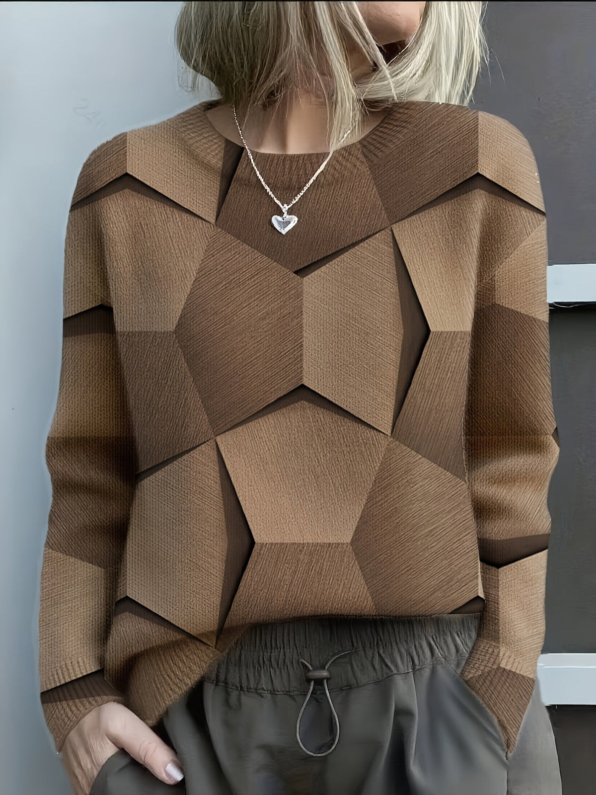Lucia | Geometric Everyday Knit Sweater
