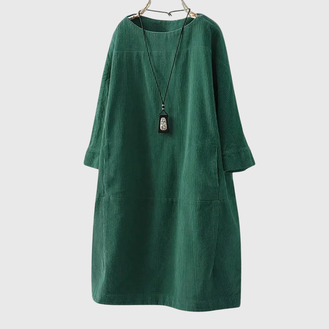 Lyla | Soft Relaxed Corduroy Midi Dress