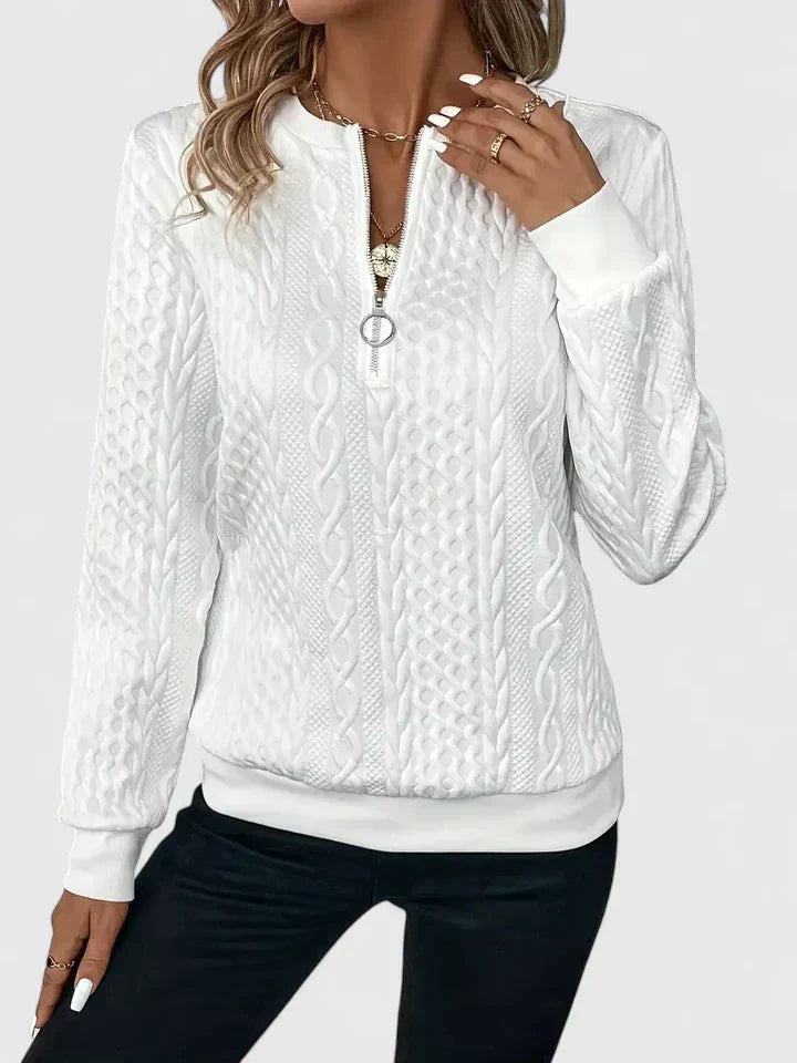 Ara | Modern Zipper Sweater