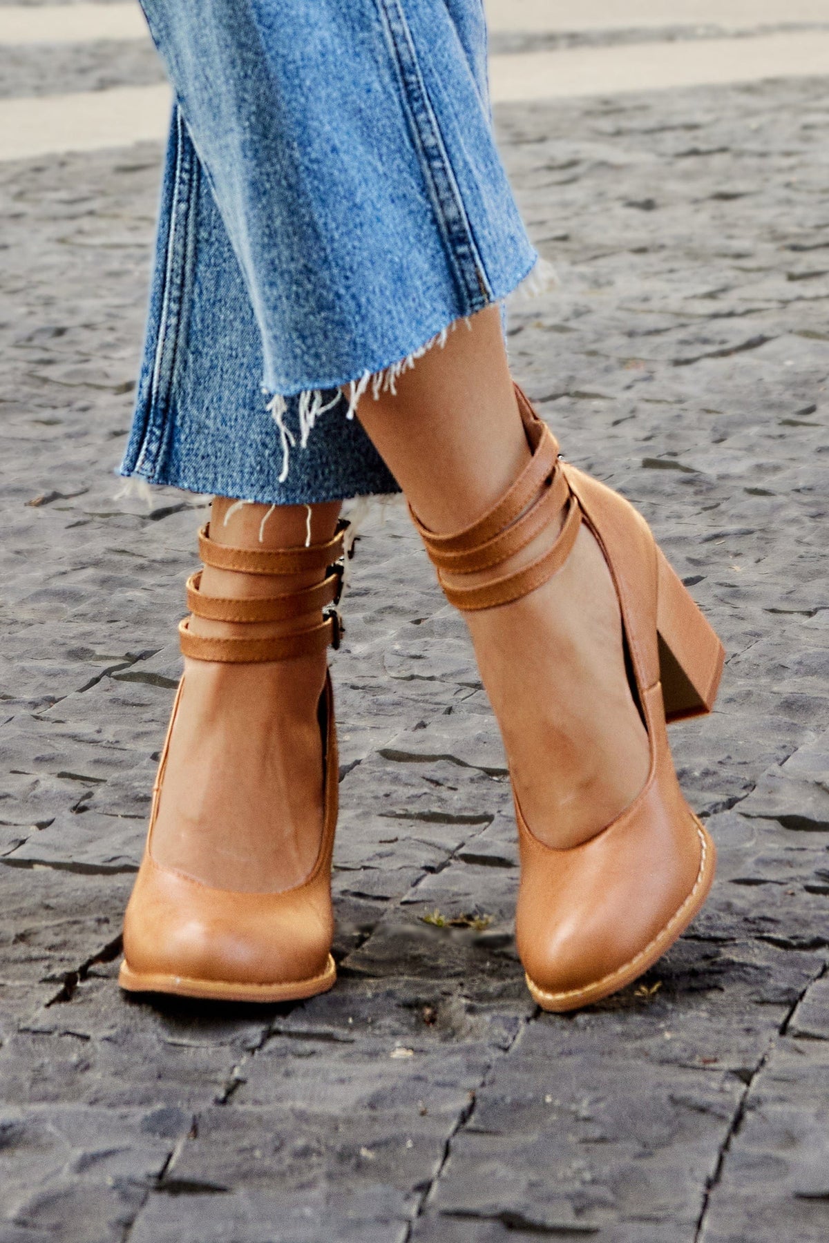 Vivienne | Triple Buckle Heels