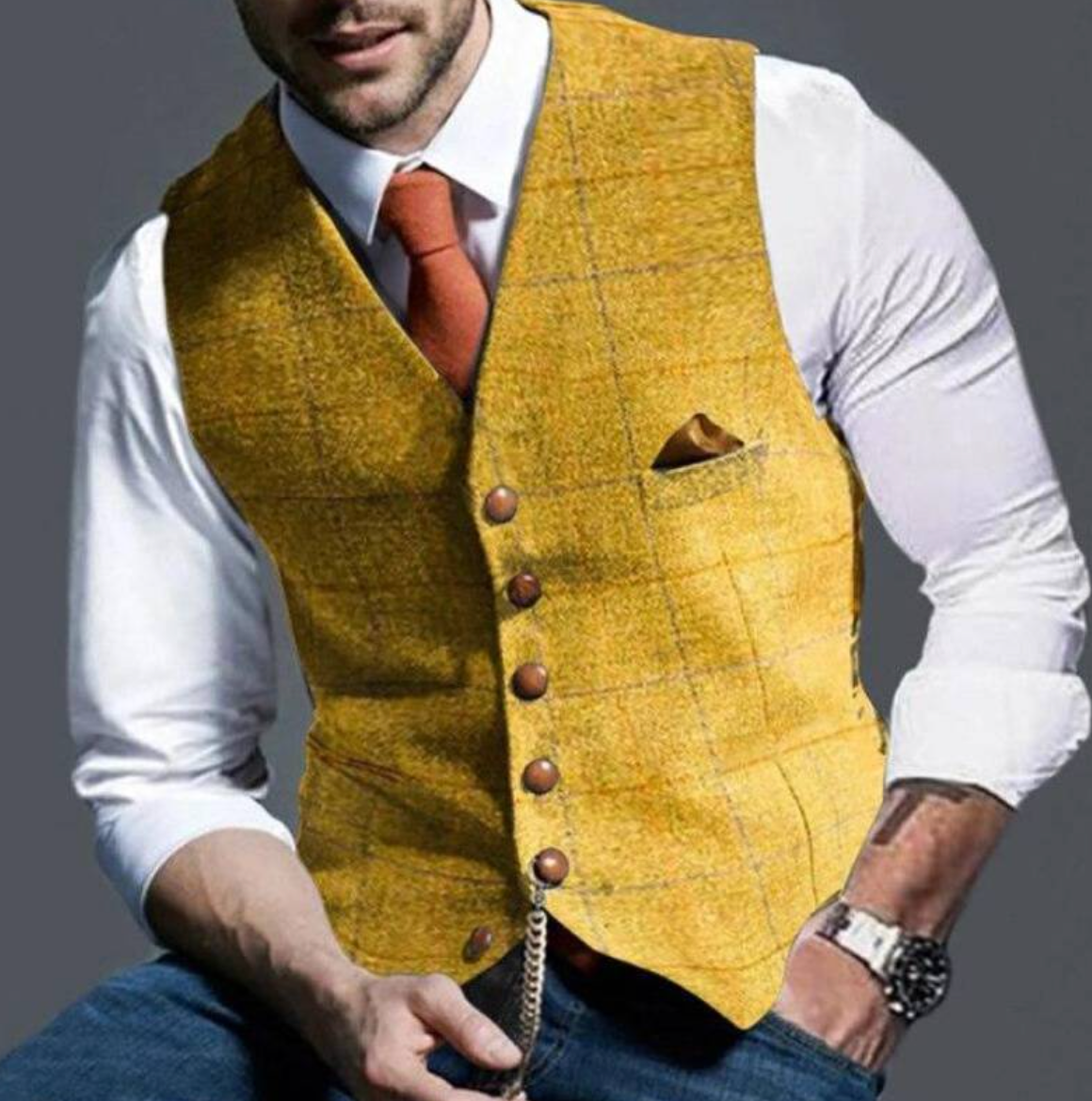 Christopher | Sleek Button Waistcoat Style
