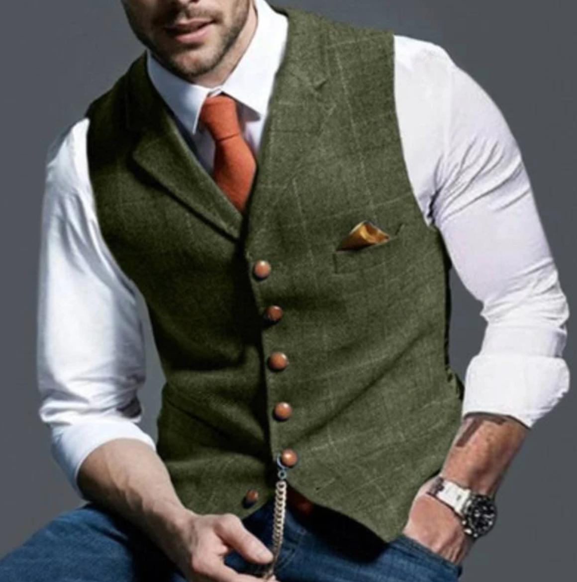 Christopher | Sleek Button Waistcoat Style