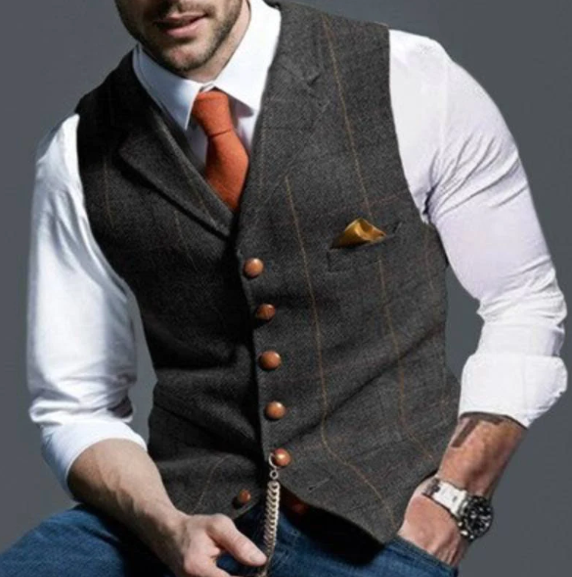 Christopher | Sleek Button Waistcoat Style