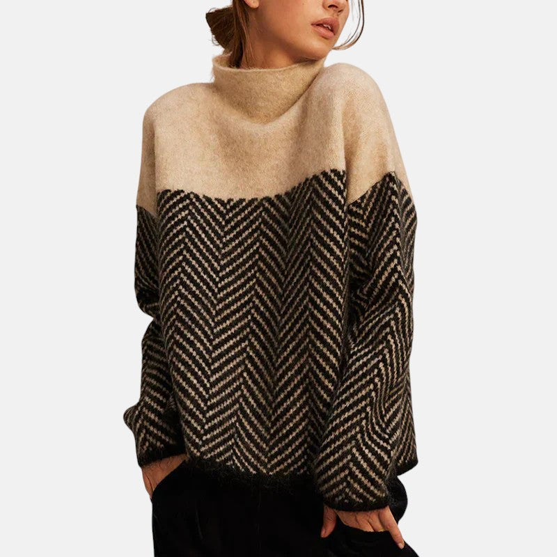 Eva | Chic High Collar Pullover