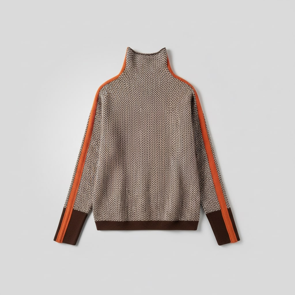 Elara | Chic Striped Turtleneck