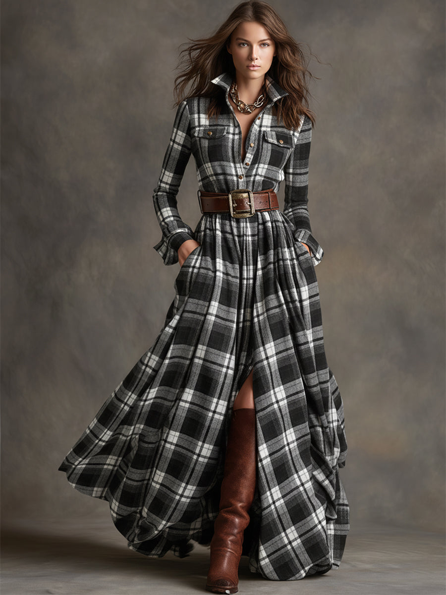 Harriet | Timeless Plaid Button Dress