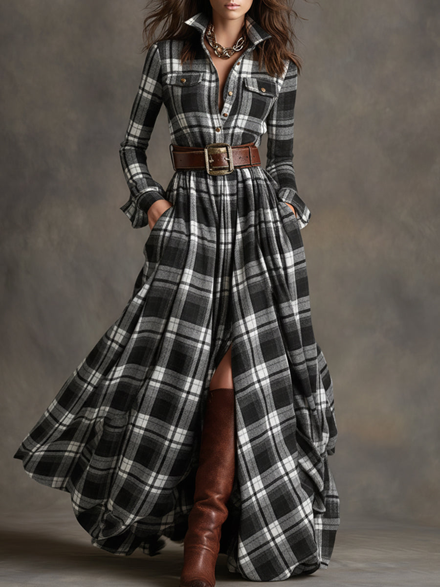 Harriet | Timeless Plaid Button Dress