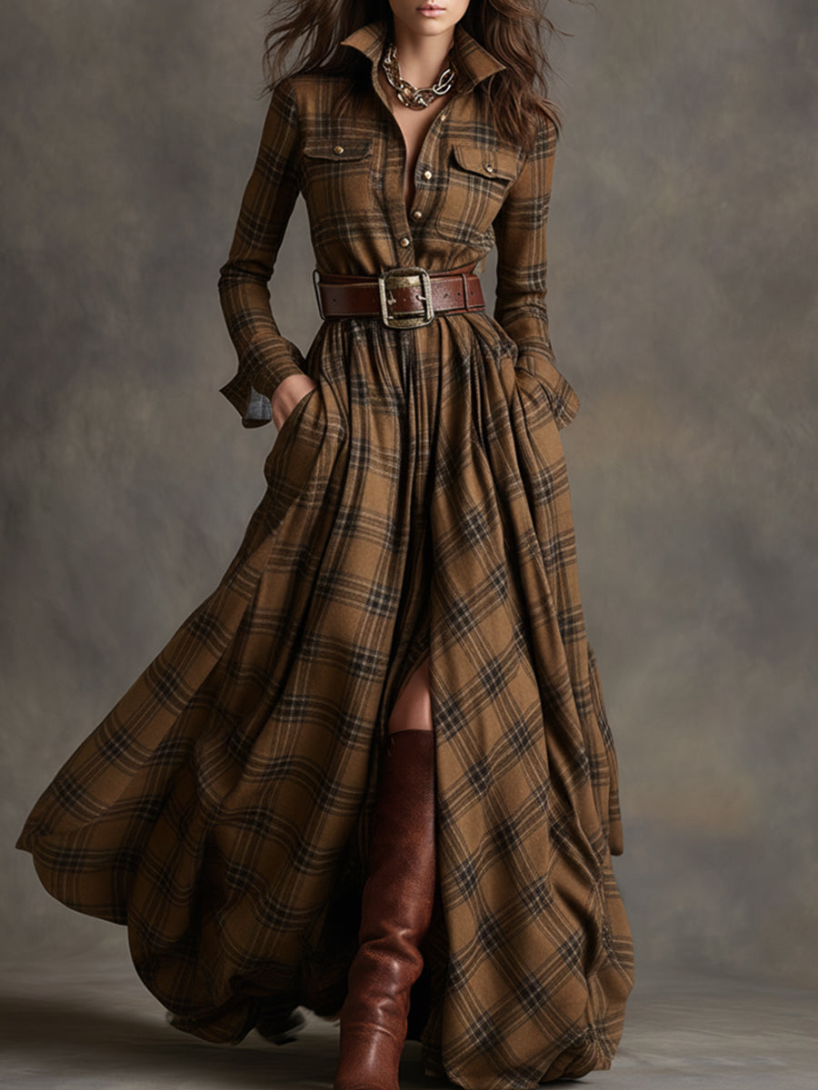 Harriet | Timeless Plaid Button Dress