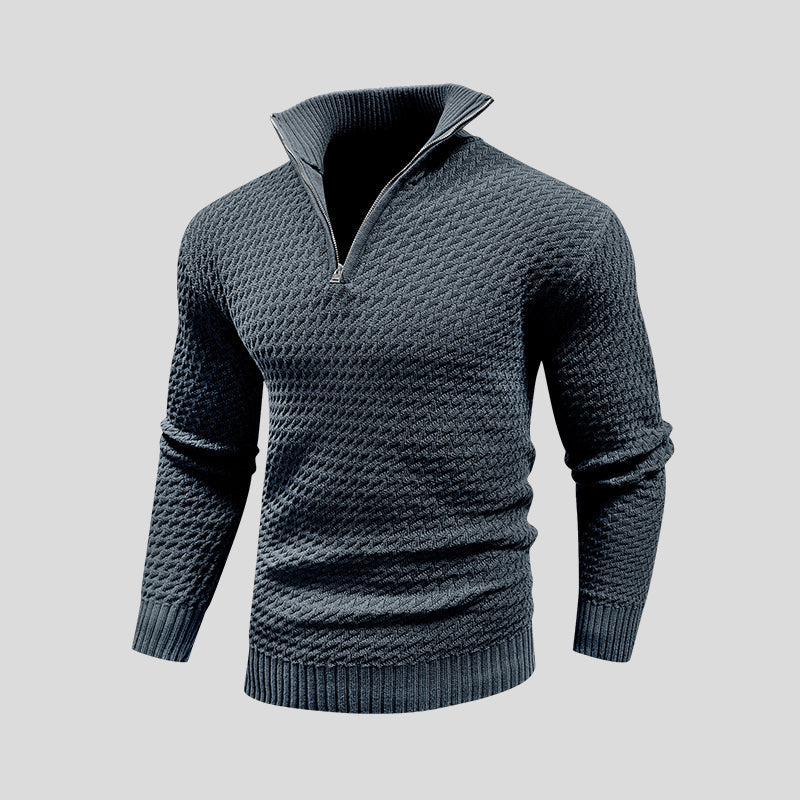 Adrian | High Zip Knit Sweater