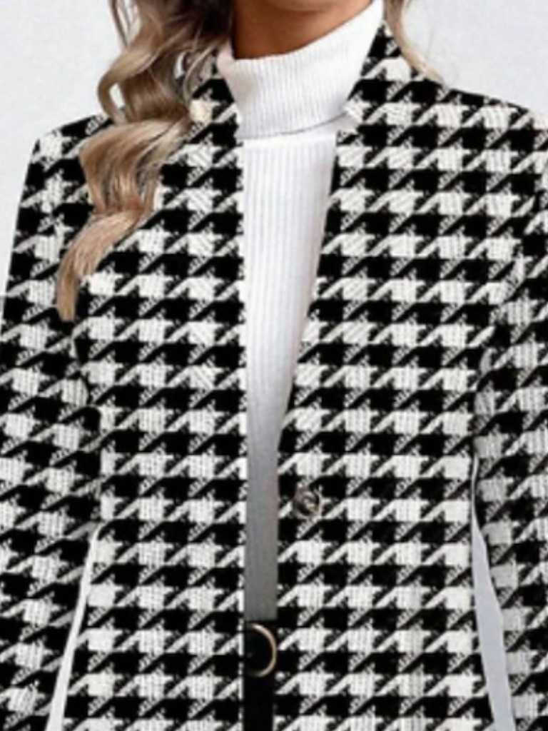 Emma | Tailored Plaid Statement Coat