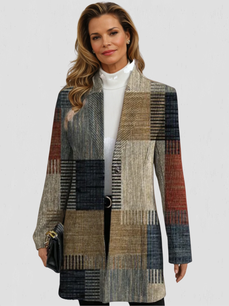 Emma | Tailored Plaid Statement Coat