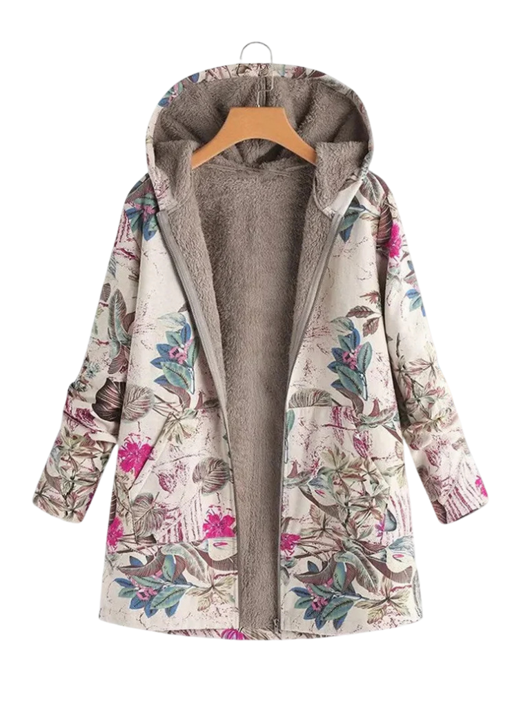 Aurora | Cozy Print Coat of Effortless Warmth
