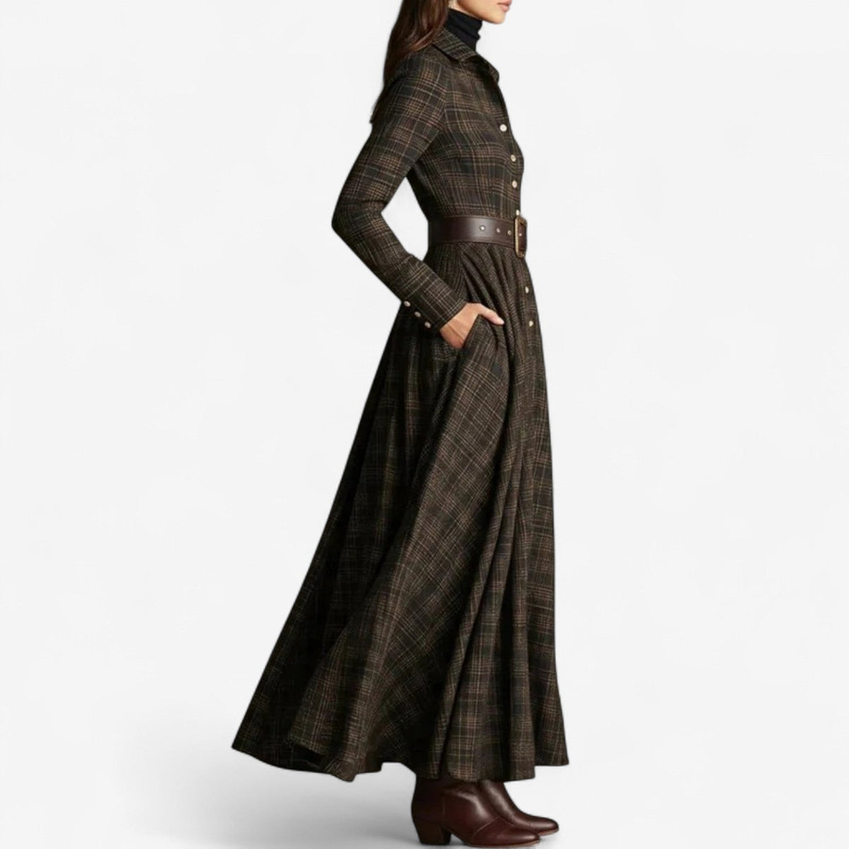 Hailey | Graceful Tartan Day Dress