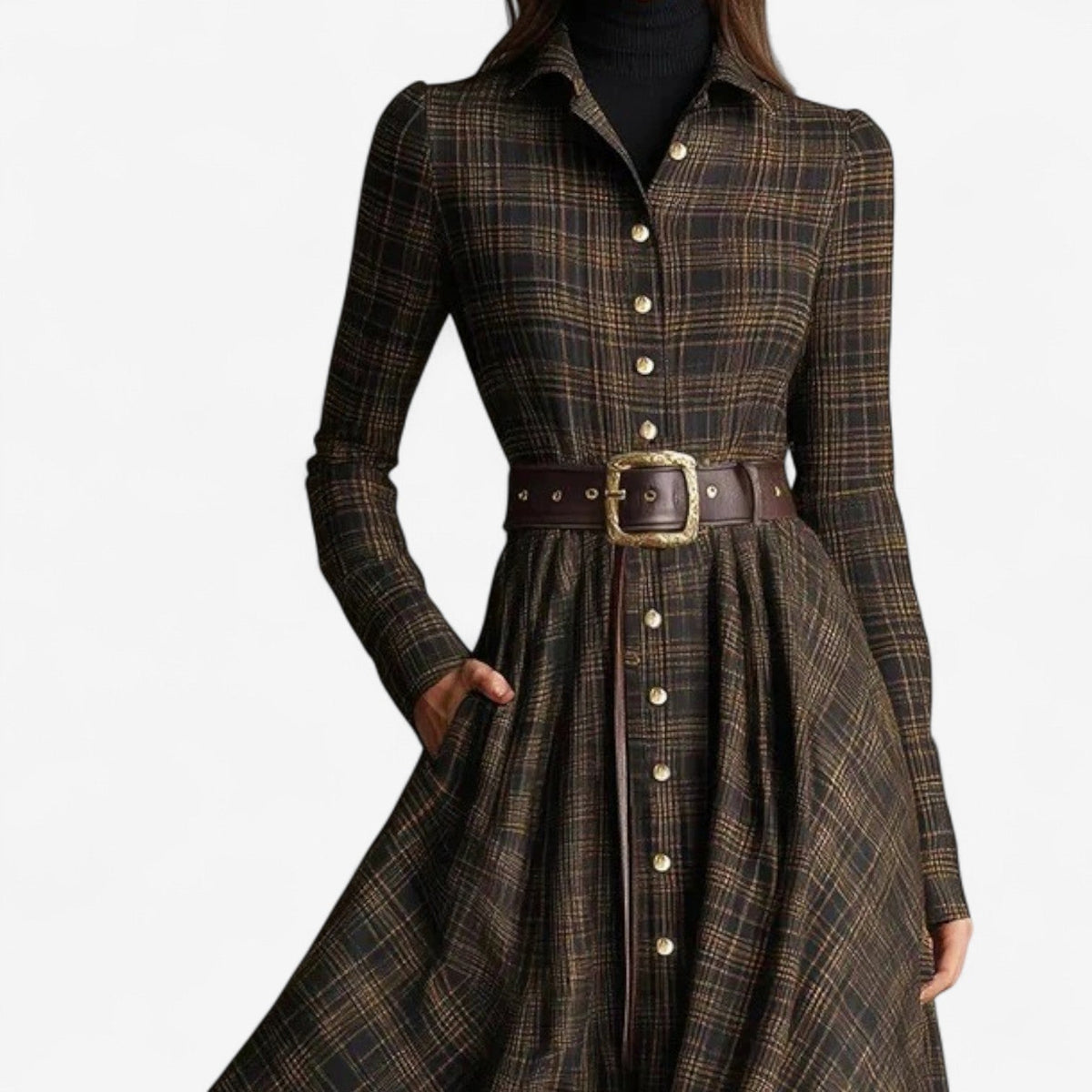 Hailey | Graceful Tartan Day Dress