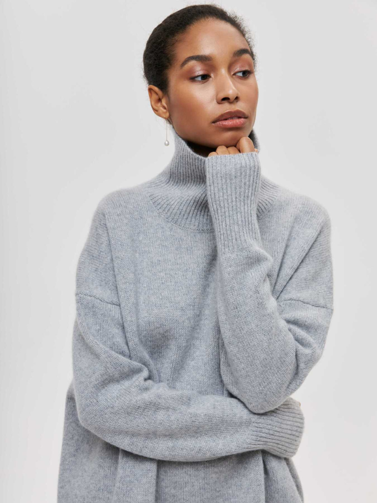 Elena | Sophisticated High-Collar Knit