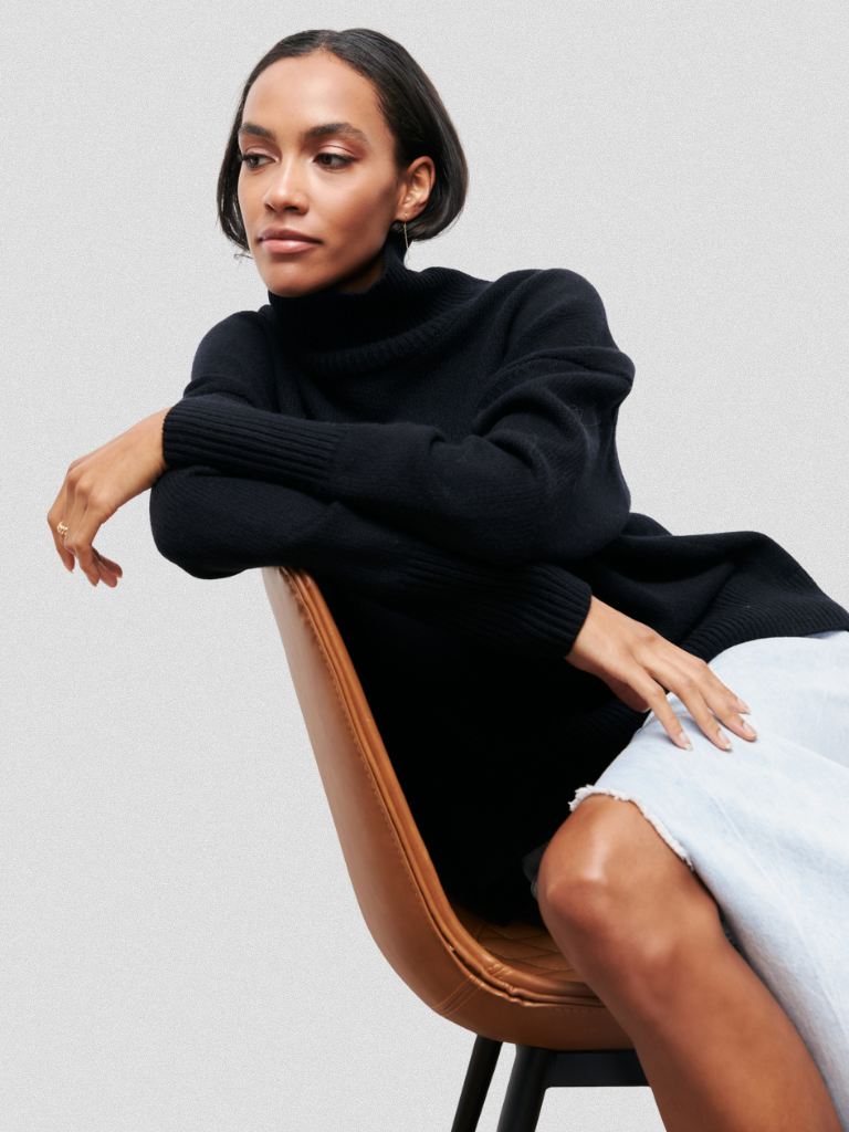 Elena | Sophisticated High-Collar Knit