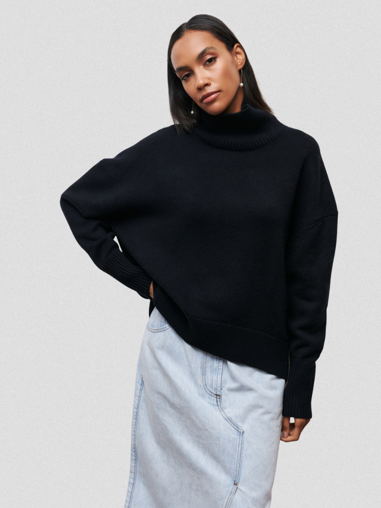 Elena | Sophisticated High-Collar Knit