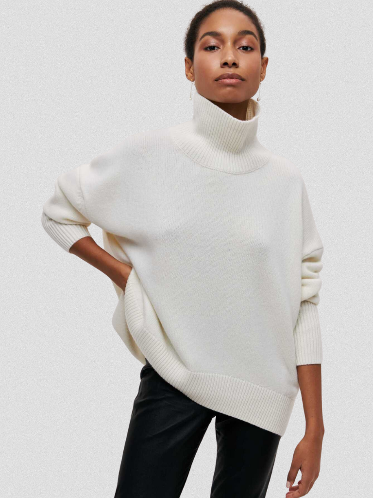 Elena | Sophisticated High-Collar Knit