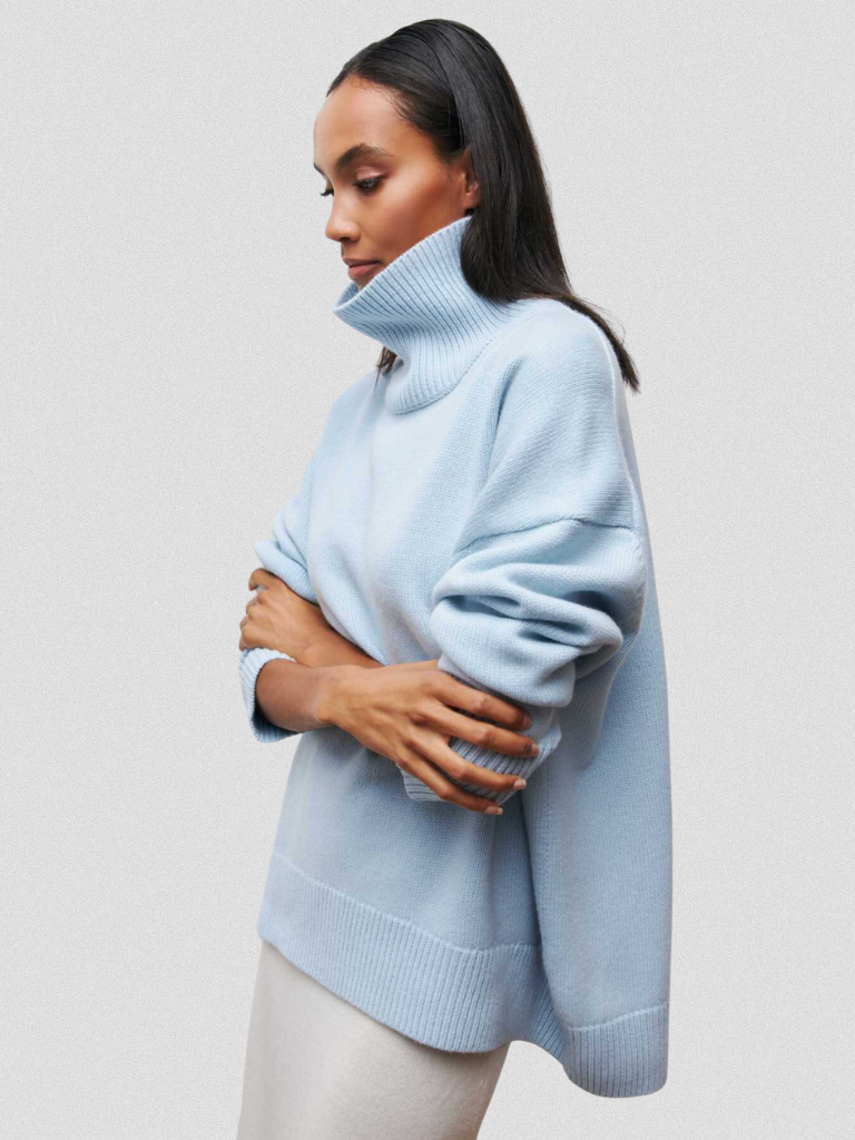 Elena | Sophisticated High-Collar Knit