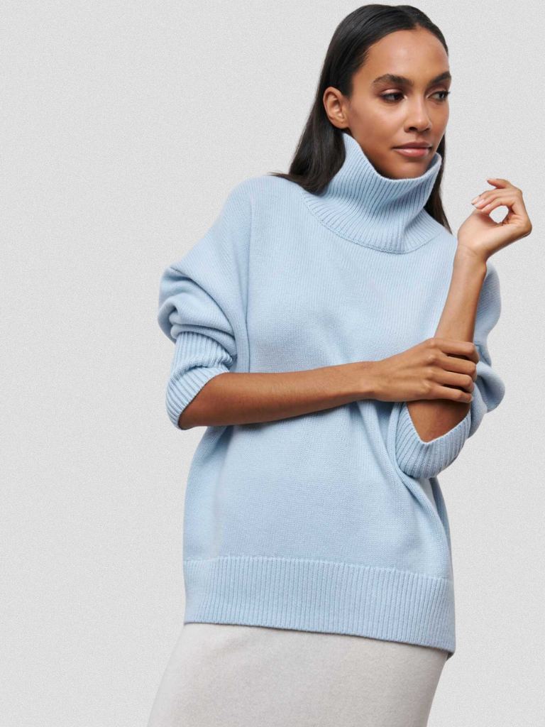 Elena | Sophisticated High-Collar Knit