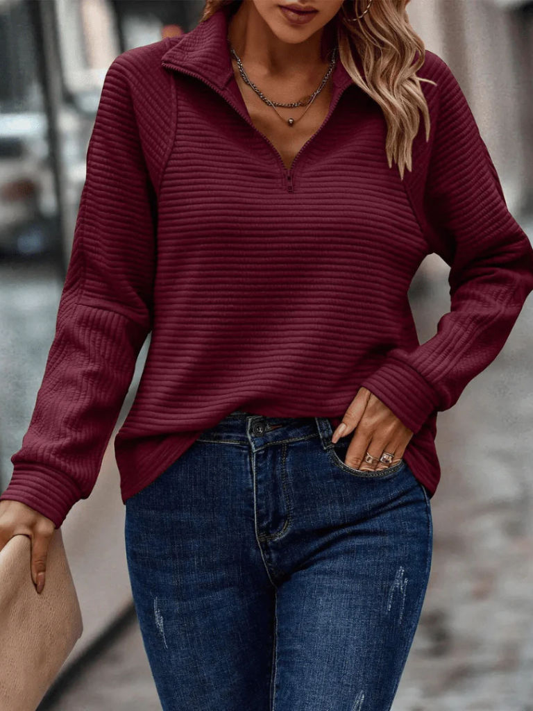 Janita | Half-Zip Knit of Effortless Refinement