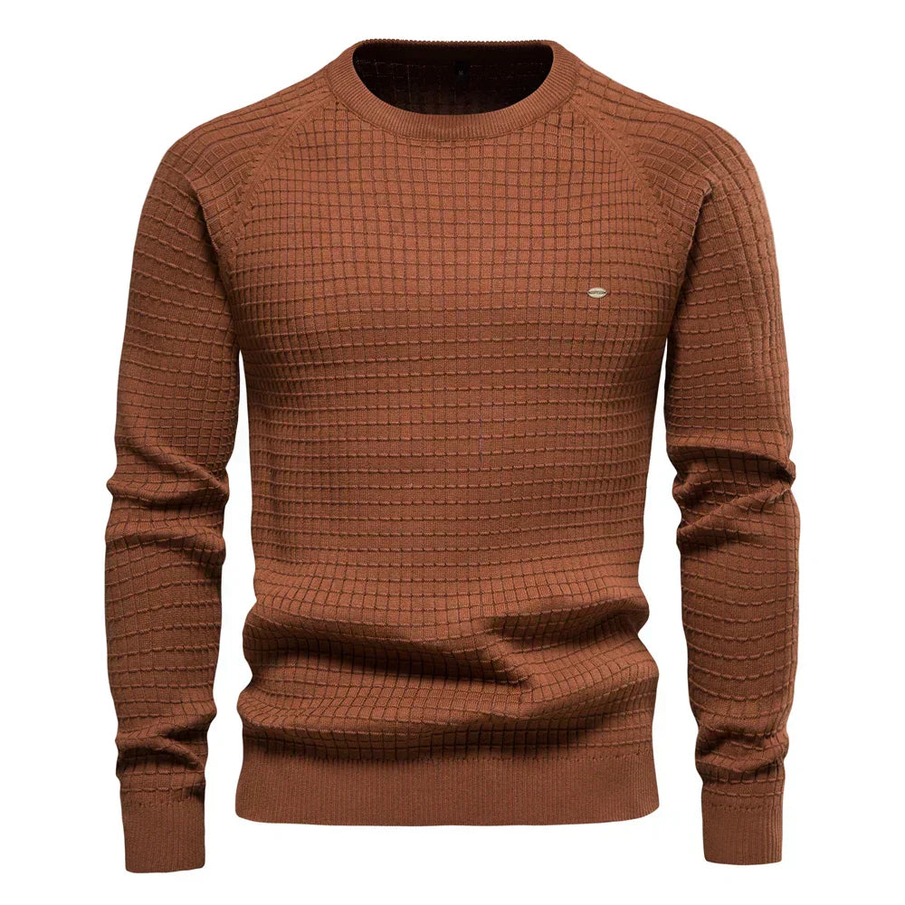 Lucas | Refined Longsleeve with Diamond Pattern Elegance