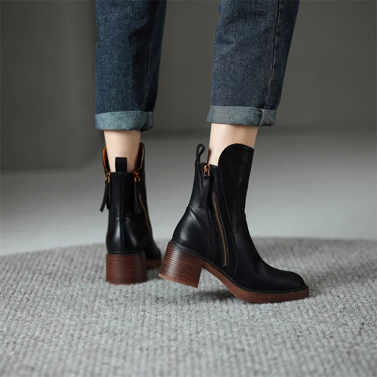 Gloria | Luxe Leather Ankle Boots