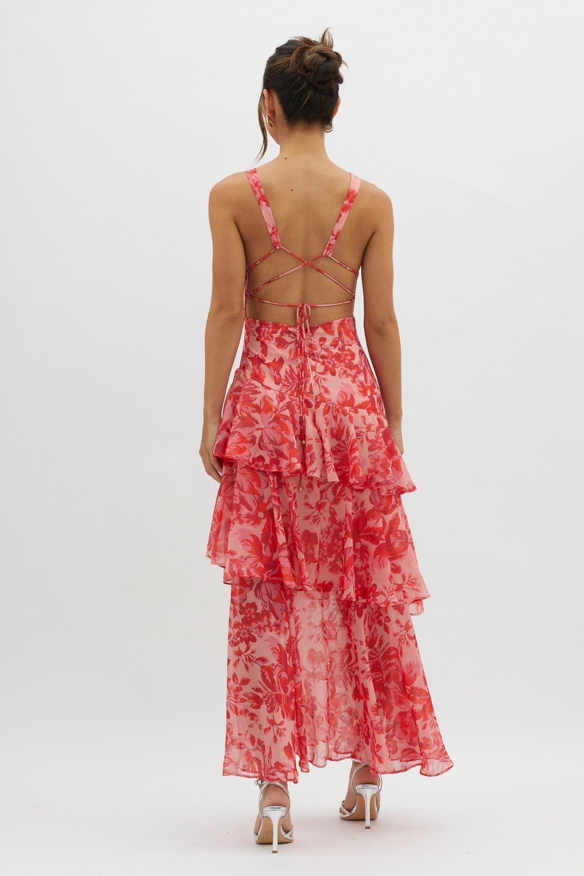Everlee | Flirty Ruffle Tiered Midi Dress