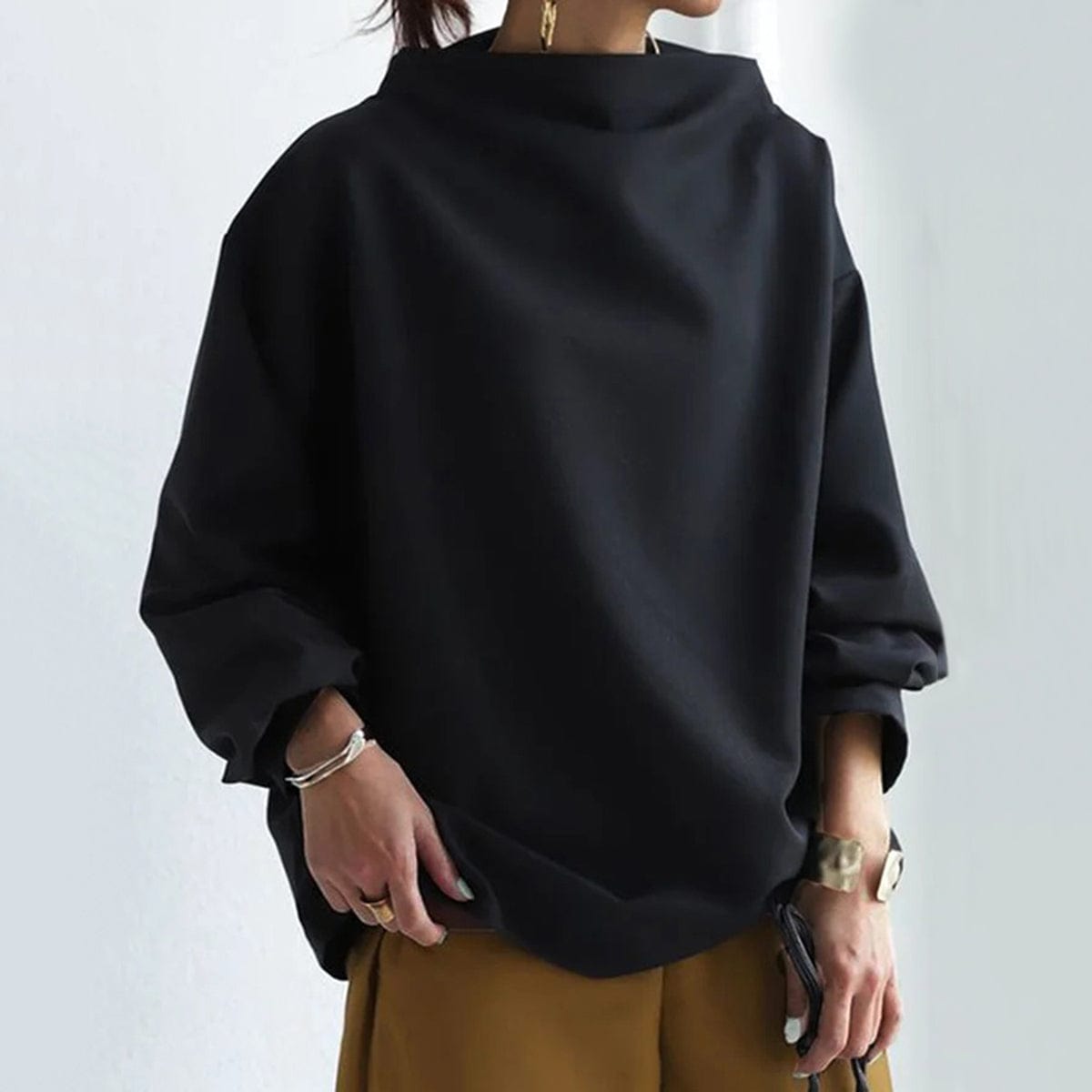 Elora | High-Neck Casual Top