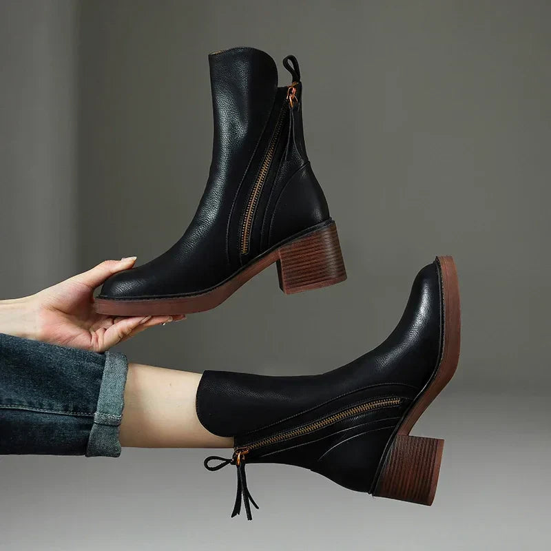 Gloria | Luxe Leather Ankle Boots