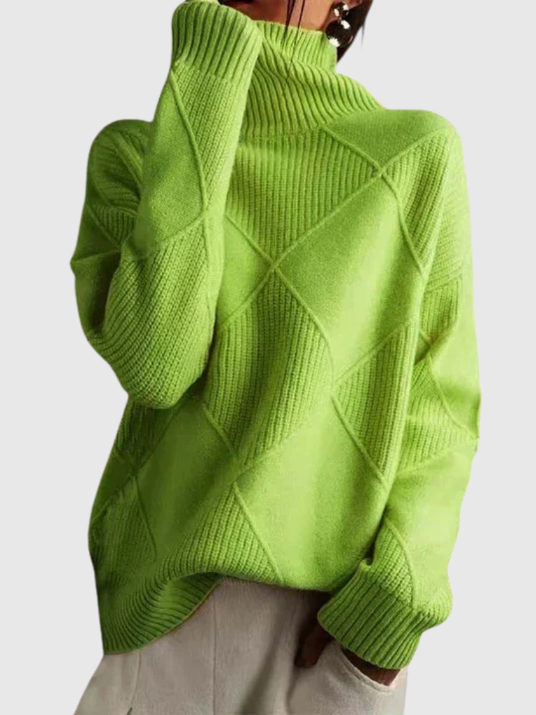 Marceline | High-Collar Sophistication in Soft Knit