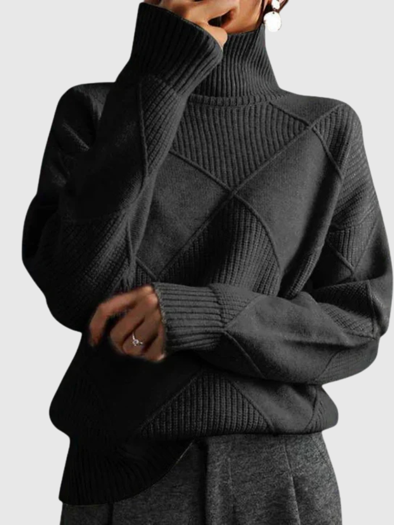 Marceline | High-Collar Sophistication in Soft Knit