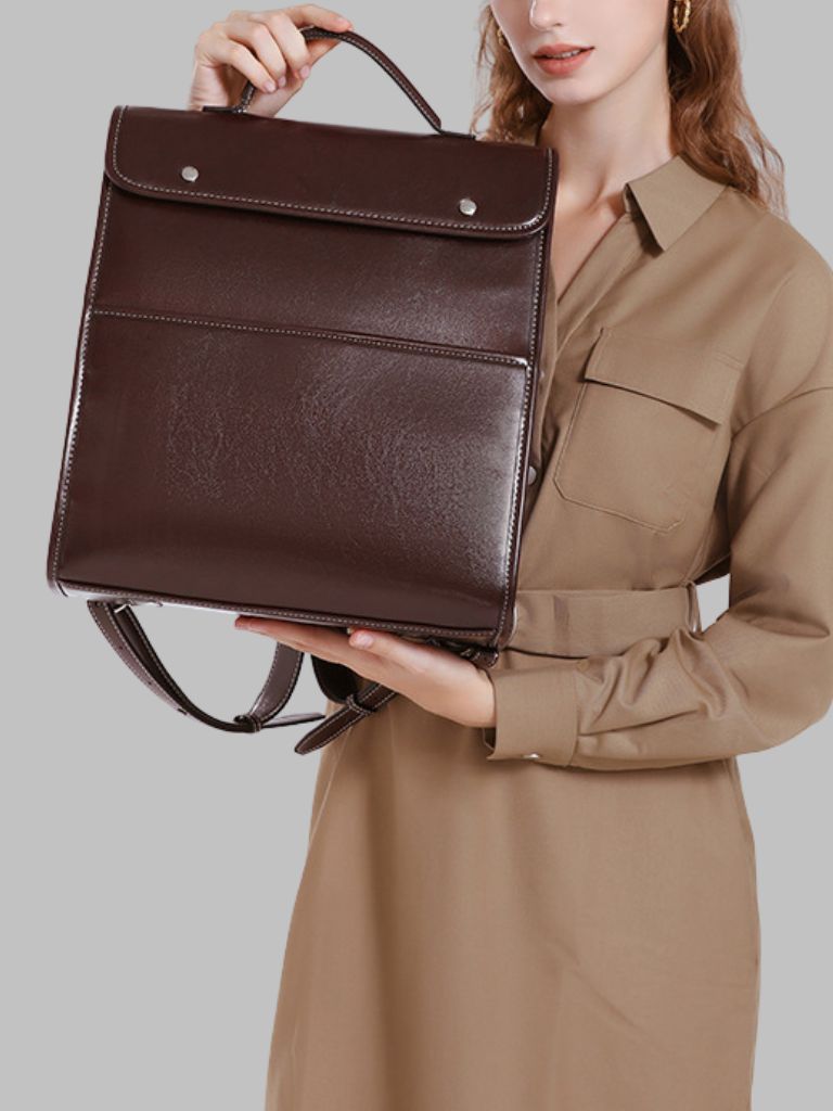 Sue | Elegant Leather Laptop Backpack