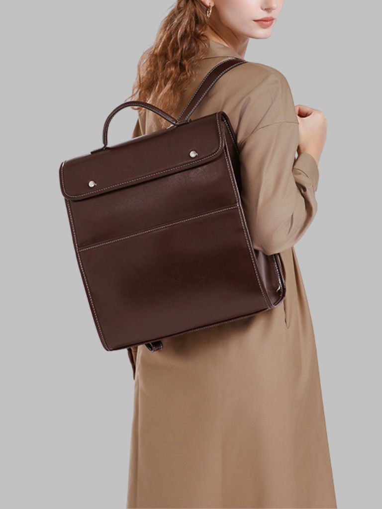 Sue | Elegant Leather Laptop Backpack