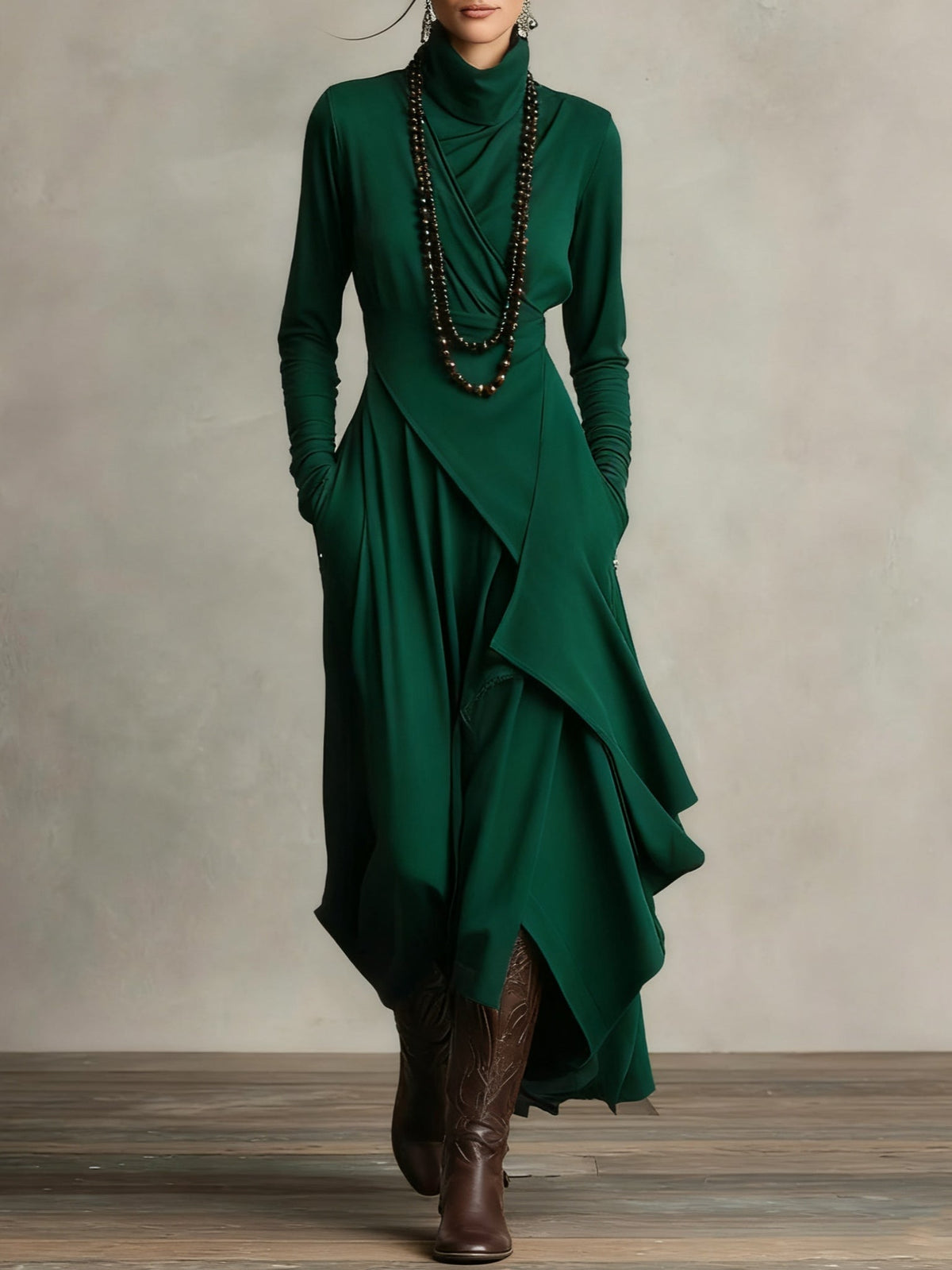 Marilyn | Graceful Draped Maxi Dress