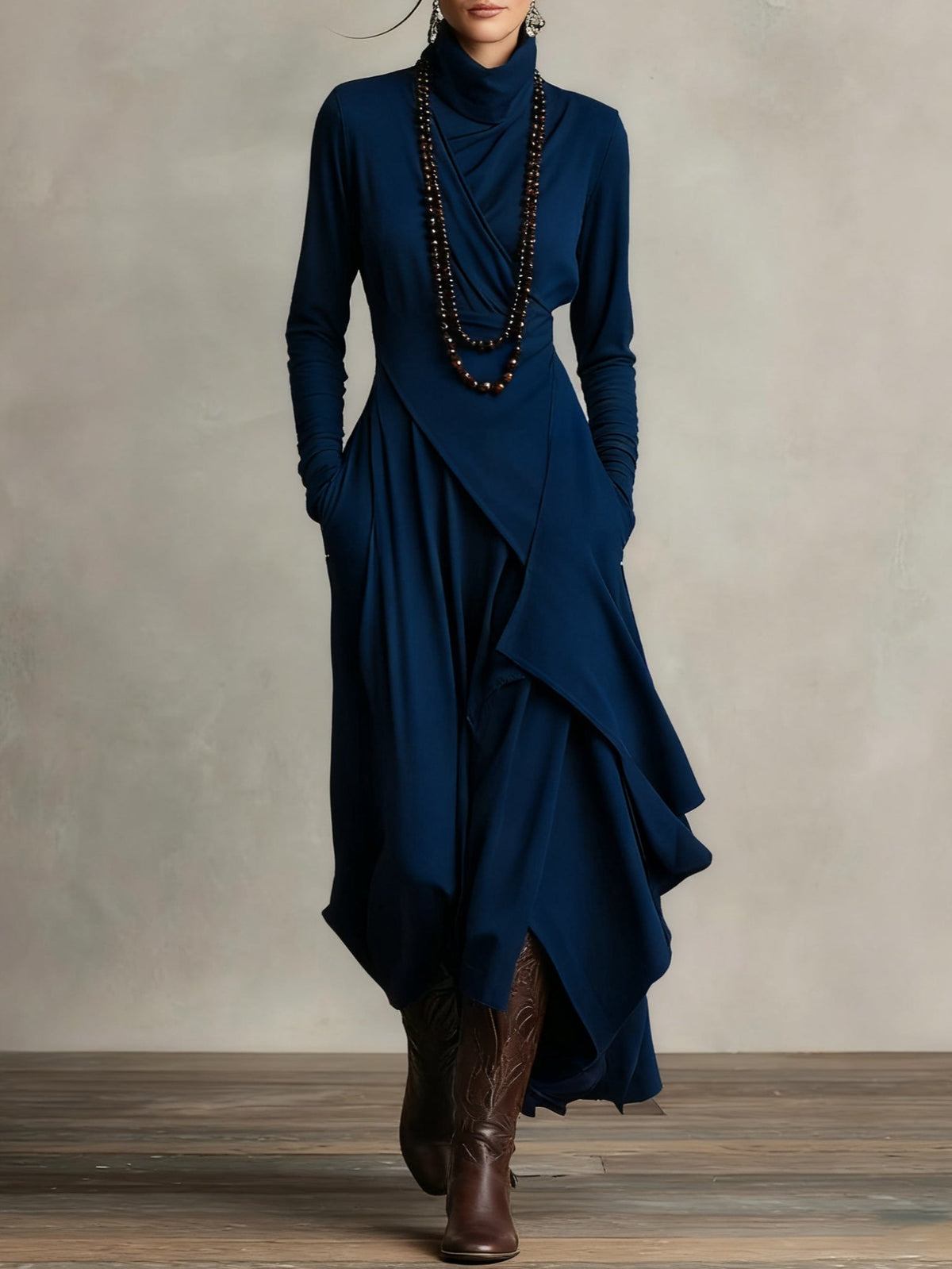 Marilyn | Graceful Draped Maxi Dress