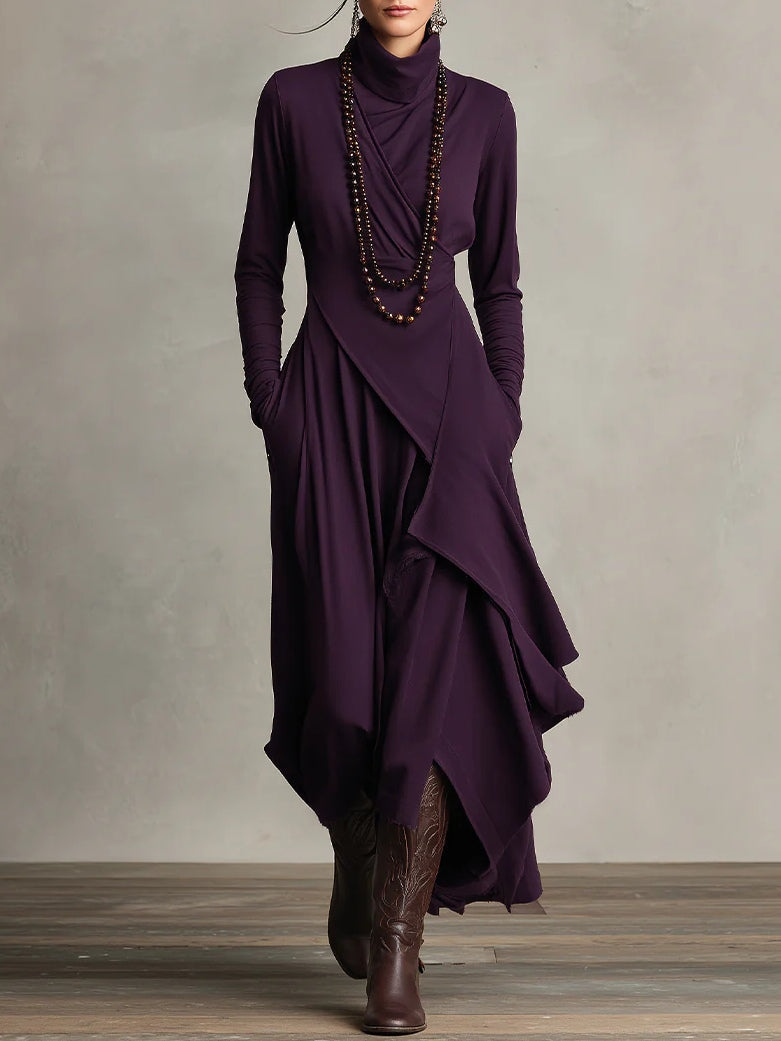 Maribel | Elegant Asymmetry Maxi Dress