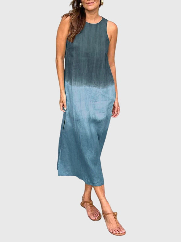 Aurora | Flowing Gradient Feminine Print Dress