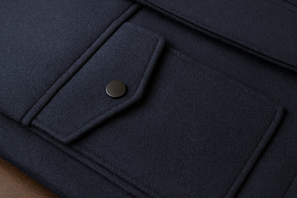 Levi Refined Stand Collar Wool Coat