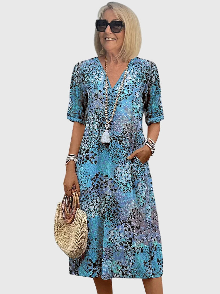 Lainey | Romantic Soft-Floral Belly-Cover Midi