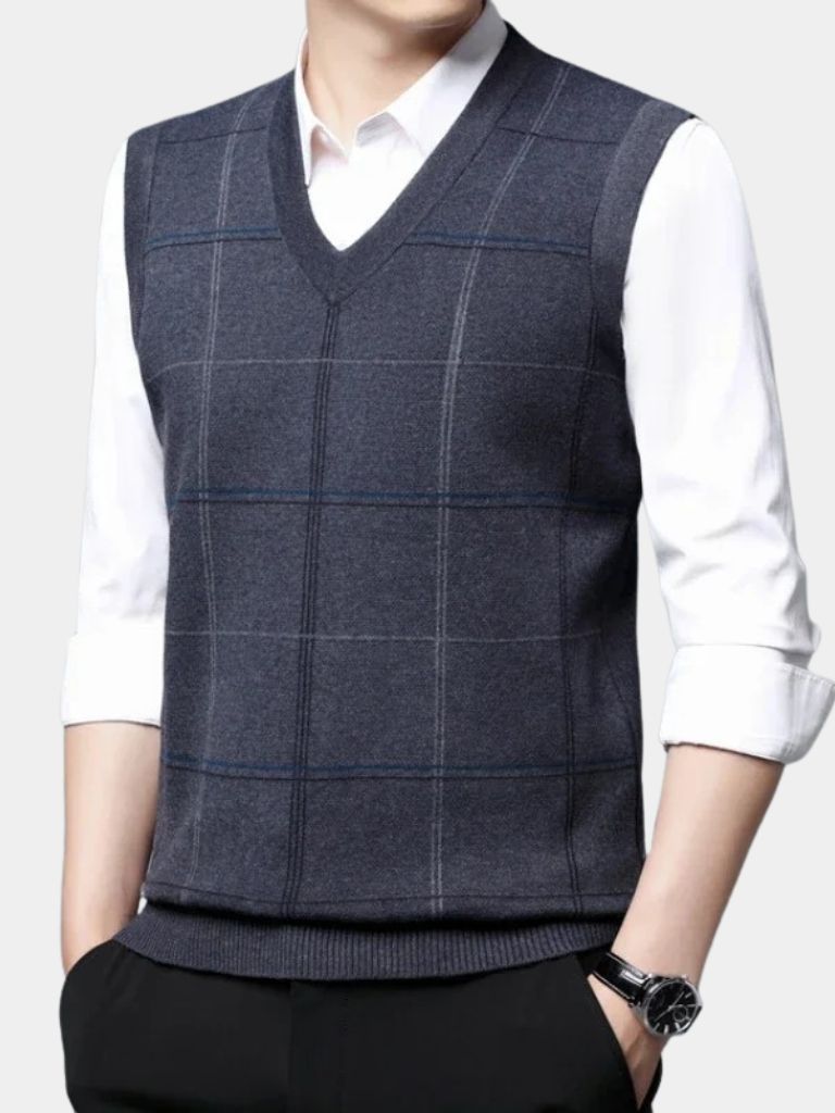 Quillon | Checkered Kinit Vest