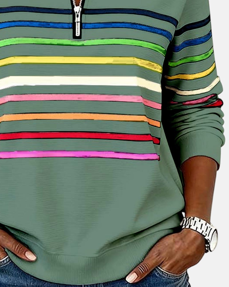 Vienna | Cozy Rainbow Zip Top