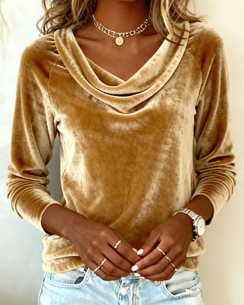 Vivian | Draped Neck Elegant Sweater