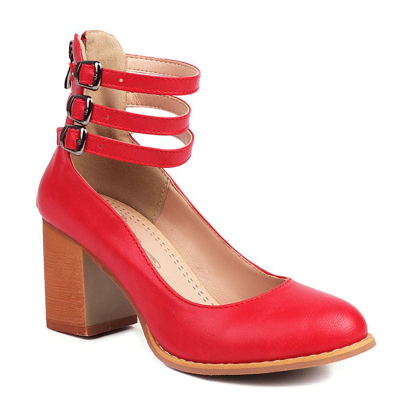 Vivienne | Triple Buckle Heels