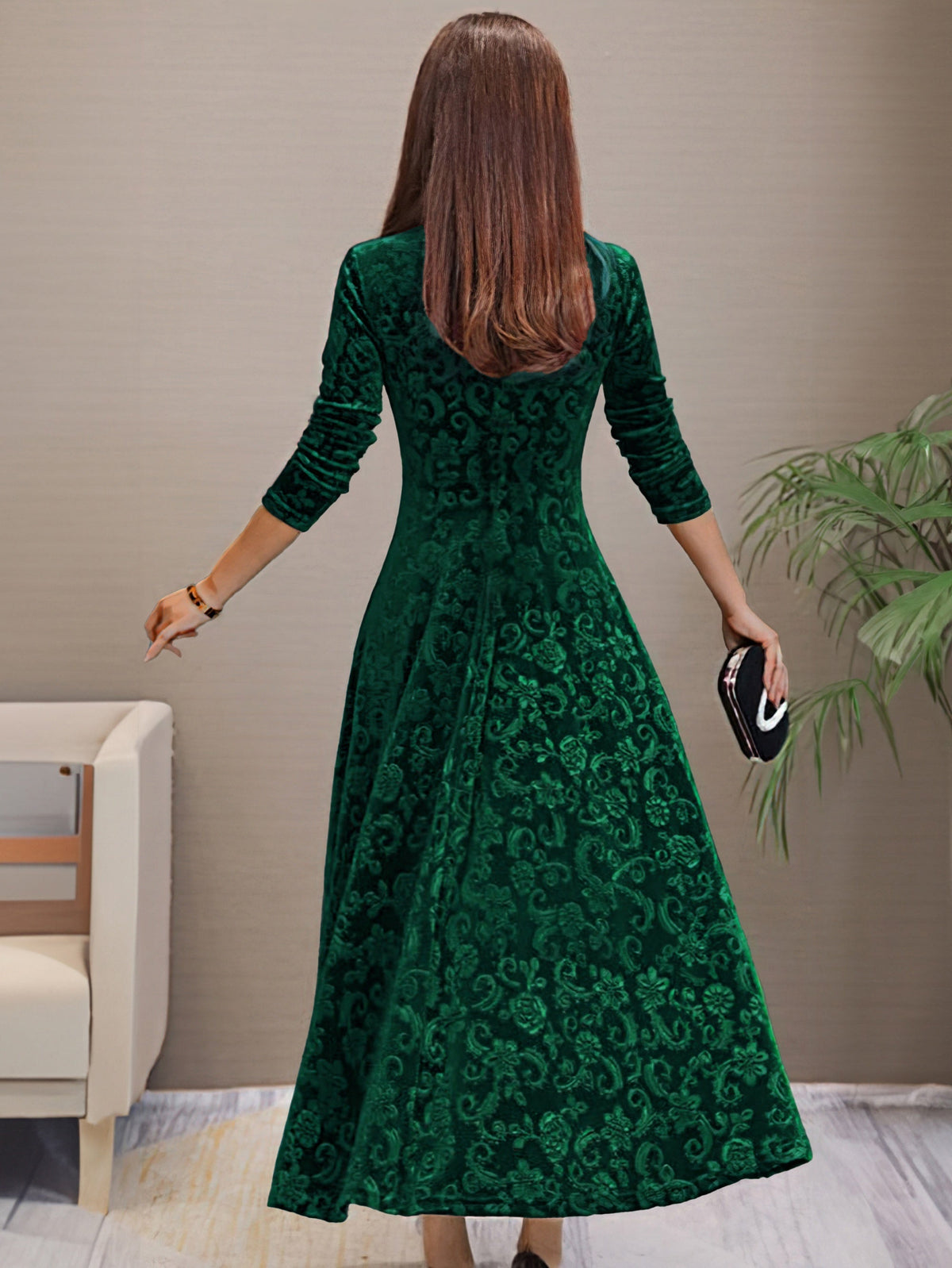 Denise | Holiday Velvet Grace Dress