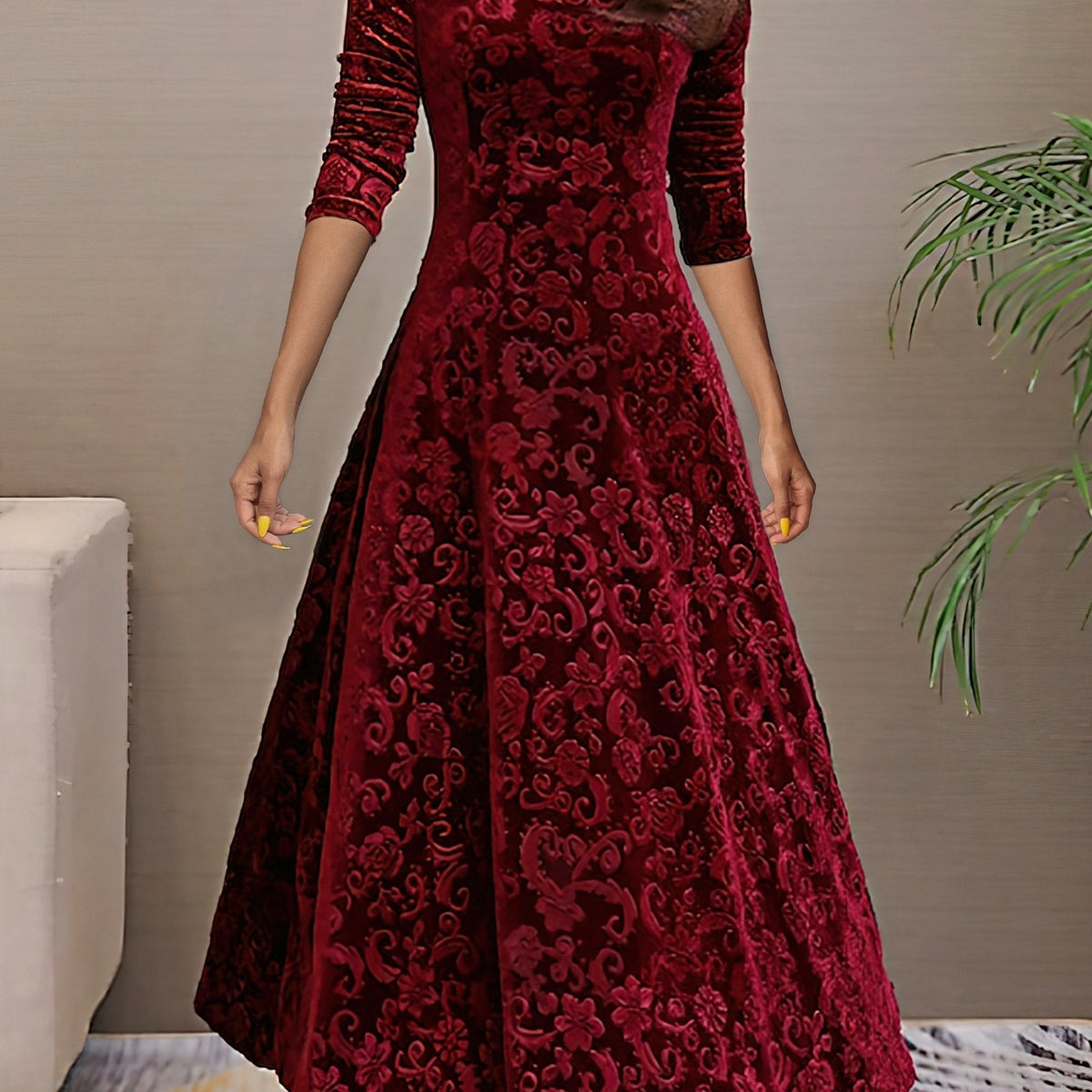 Denise | Holiday Velvet Grace Dress