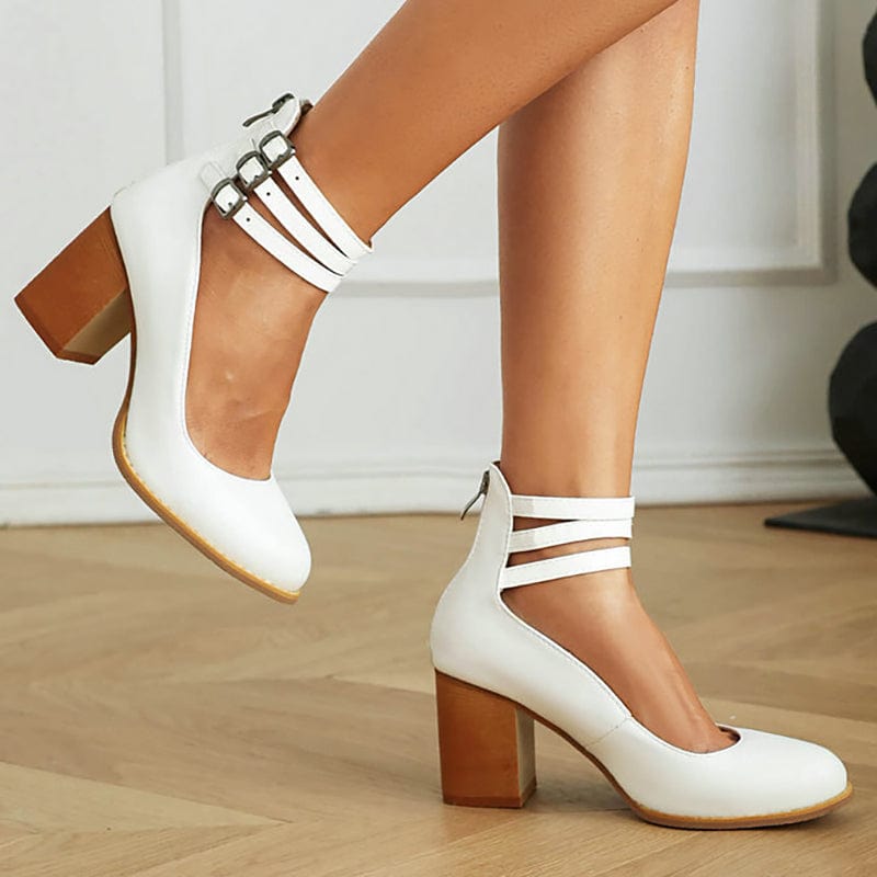 Vivienne | Triple Buckle Heels