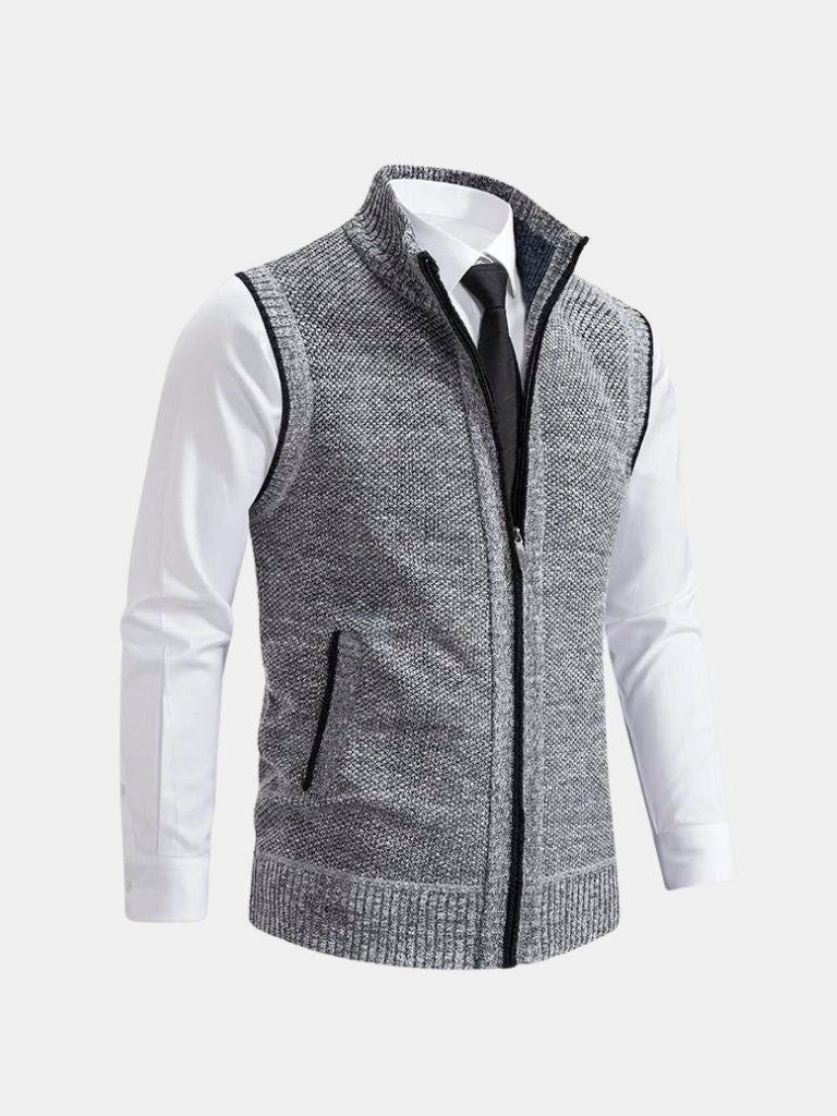 Soren | Elegant Full-Zip Sweater Vest