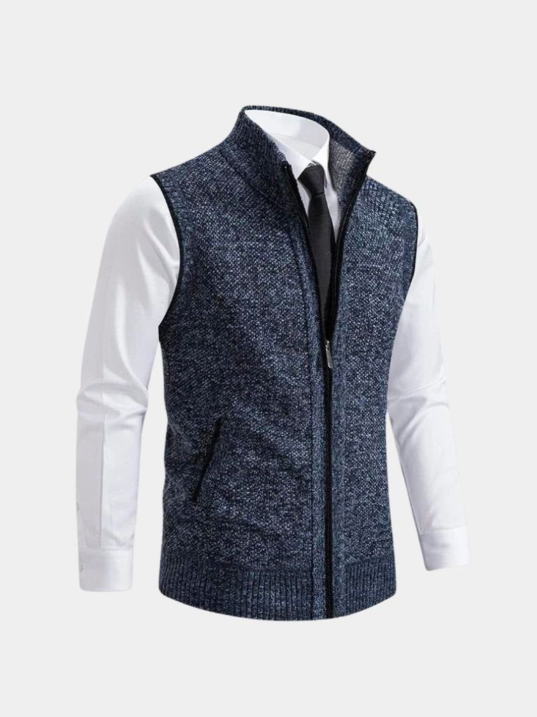Soren | Elegant Full-Zip Sweater Vest