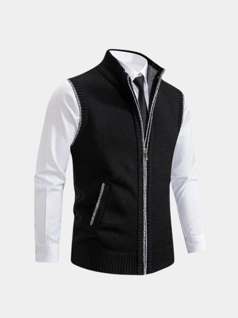 Soren | Elegant Full-Zip Sweater Vest